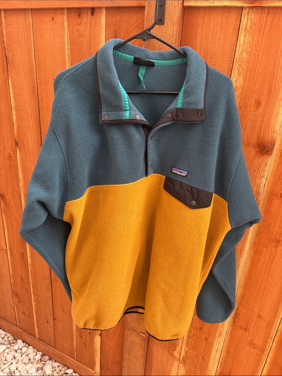 Patagonia Other - Patagonia Synchilla Snap-T Fleece Pullover Blue & Mustard Men’s